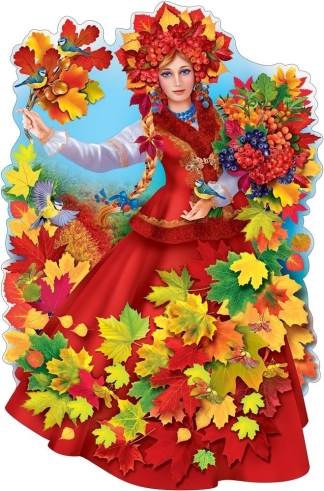 Безкоштовні фото Картинка намальована дівчина осінь для дітей • Rus-Pic.ru